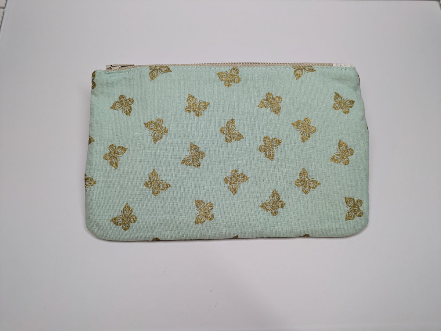 Zipper Pouch- Minty Butterflies
