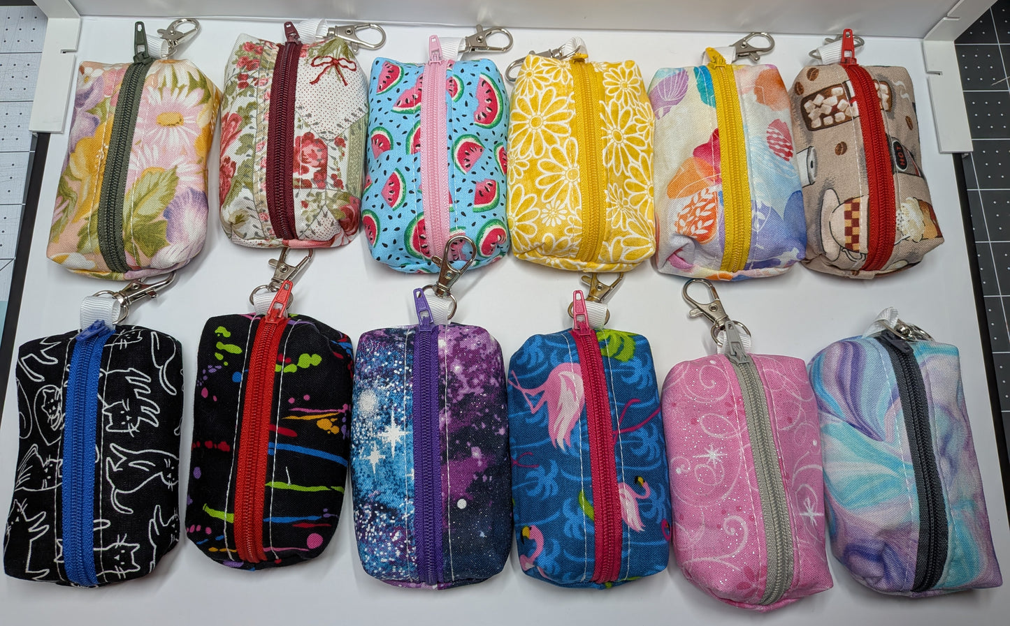 Itty Bitty Boxy Bag Keychain Clip