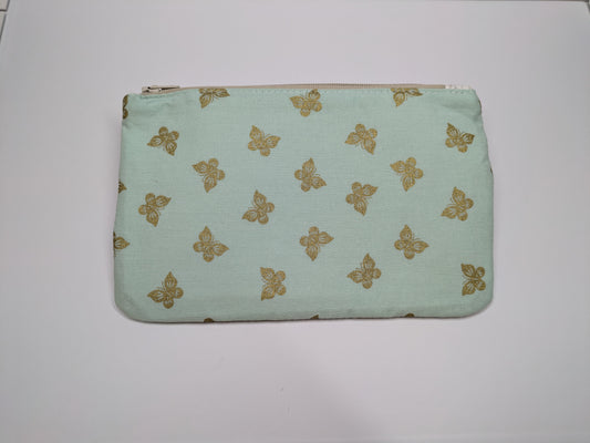 Zipper Pouch- Minty Butterflies