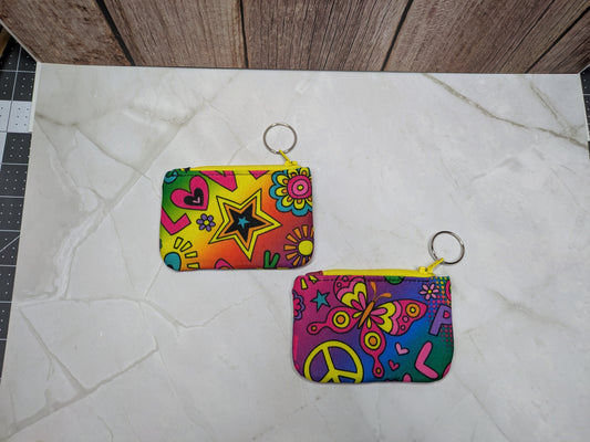 Coin Purse - Peace, Love, Rainbows.